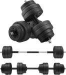 SONGMICS Súlyzókészlet, extra súlyzó rúddal, 30 kg, fekete (SYL30HBK)