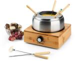 Klarstein Bambus Fondue, oala din otel inoxidabil, 800W (GQ6-Bambus Fondue) (GQ6-Bambus Fondue) - klarstein