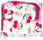 BrushArt Accessories Transparent cosmetic bag прозрачна козметична чантичка Sweet Cherry 15 x 14 x 9 cm