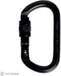 Singing rock Ovál Steel Screw Lock karabiner, fekete