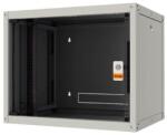 Legrand EVO9U6060P Evoline+ 19" 9U 600x600mm levehető oldallapos üvegajtós egyrészes fali rack szekrény (EVO9U6060P)