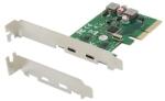 Conceptronic Bővítőkártya - EMRICK08G (PCIe x4 to 2x USB-C 3.2 Gen2, saját tápellátás) (EMRICK08G) - pcx