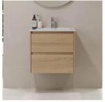 Bath Deluxe MOLDE 60 cm fürdőszobai szekrény mosdóval, tölgy 77-060-11-86-00 (BT0140)