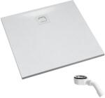 Schedpol Majestic White Stone négyzet alakú zuhanytálca szifonnal 80x80 cm fehér 3.3500/B/ST-M6/B (33500BSTM6B)