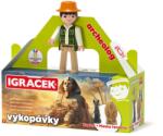 EFKO Igráček, arheolog - figurină cu săpături egiptene ale unei măști de faraon și o statuetă a zeiț (22414) Figurina