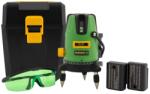 PARTNERPRO Nivela laser 5 linii, 40m, ±2mm/5m, si 2 acumulatori, PARTNER PRO PLE-5D 14624 (14624)