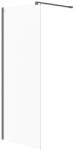 Cersanit Mille Walk-in zuhanyfal 80x200 mm átlátszó üveg, fekete profilszín S161-007 (S161-007)