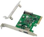 Conceptronic Bővítőkártya - EMRICK09G (PCIe x4 to USB-A 3.0+USB-C 3.2 Gen2, Táp: 15pin SATA (EMRICK09G) - smart-otthon