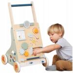  Fa Kerekes Járóka Toló, Manipulációs 8 az 1-ben, Formaválogató, Meteo, fa anyag (W16E231)