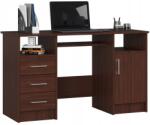 AKORD Ana számítógépasztal wenge 124cm 3 fiókos Akd (IP0PANAWEN001)