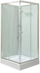 Leziter Cabină de duș pătrată albă Polo White II 90x90 cm cu cădiță de duș (POLOWII-90)