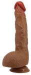 LyBaile Frumosul Wilks Vibrator Realist 25 cm cu Impingeri si Rotatii Piele Aproape Adevarata Alunecoasa si Flexibila Vibrator