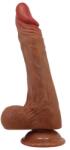 LyBaile Frumosul Calisto Vibrator Realist 25 cm cu Impingeri si Rotatii Piele Aproape Adevarata Alunecoasa si Flexibila Vibrator
