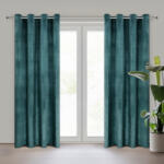  Rosa bársony sötétítő függöny Sötét türkiz 140x250 cm