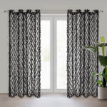  Victoria Eva Minge függöny Fekete 140x250 cm