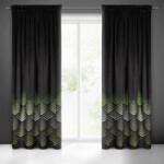  Angelina bársony sötétítő függöny Fekete 140x270 cm