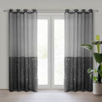  Debora dekor függöny lézervágott díszítéssel Fekete 140x250 cm