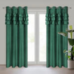  Sami fodros dekor függöny Sötétzöld 140x250 cm