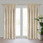  Renia bársony sötétítő függöny Világosbézs 140x270 cm