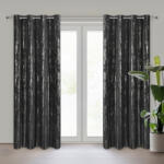  Libi mintás dekor függöny Fekete 140x250 cm