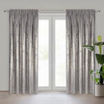  Renia bársony sötétítő függöny Acélszürke 140x270 cm