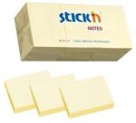Stick'n Notes Autoadeziv 38x51 mm - Galben Pal, 12 Buc Set (100 file buc) (AL.SKN.21530)