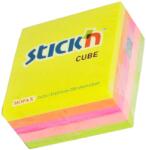 Stick'n Cub Notes Autoadeziv 51x51 mm - 5 Culori Neon (250 file buc) (AL.SKN.21203)