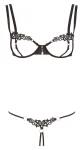 Cottelli Collection - csillogó hímzett melltartó szett Méret: M