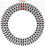  NeoPixel gyűrűsor RGB LED-sor (40/48/60, fekete) (T79762)