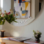 Artalo Tükör matrica S49 - SELFIE HERE. (round)