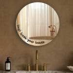 Artalo Tükör matrica S47 - Hey! Wash your hands. (round)