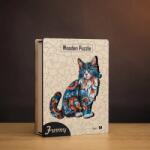  Színpompás cica fa puzzle L Prémium fa doboz