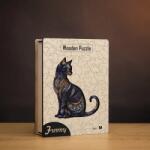  Fenséges cica fa puzzle M Prémium fa doboz