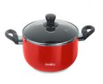 DECAKILA Oala Antiaderenta cu Capac de Sticla , 24 cm + cadou lingura termorezistenta Decakila (BPA free)