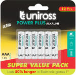 Uniross VALUE AAA/mikro tartós alkáli elem 1, 5 V (12 db) (LR03-UALKVPAAA12) - szucsivill