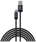 DEVIA gracious adatkábel (usb - type-c, 10w, gyorstöltő, 100cm, cipőfűző) fekete (EC649)