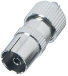 USE Home FS 15 koax aljzat, fém, csavarozható, egyenes kivitel 5 db-os kiszerelés! (FS 15)