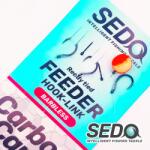 SEDO Carbon Carp Crystal Monofil Feeder rig Barbless - Szakáll Nélküli Feeder előke (24608)