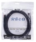 S-Link Kábel - SL-HDM4K13 (HDMI2.0 kábel, 4K/60Hz, apa/apa, 3m) (S-LINK_39705) (S-LINK_39705)