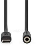 NEDIS CCGL65960BK10 USB-C (USB C) dugó - 3, 5 mm sztereo jack aljzat | 1, 00 m (CCGL65960BK10) (CCGL65960BK10)