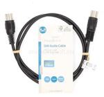 Nedis CAGL20000BK10 DIN audió kábel, DIN 5 tűs dugó, Nikkelezett, 1, 00 m, kerek, PVC, Fekete (CAGL20000BK10) (CAGL20000BK10)