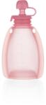 Zopa Silicone Refillable Baby Food Pouch tasakos püré 0 m+ Transparent Pink 120 ml