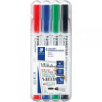 STAEDTLER Táblamarker Lumocolor Compact kerek 4 db-os klt. (piros, kék, zöld, fekete) (341 WP4) (341 WP4) - aqua