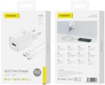 FONENG fali töltő EU68 18W 1xUSB QC3.0 + kábel USB-C Fehér