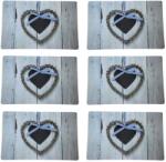 Pufo Tányértartó szett asztaltálaláshoz, Pufo Love modell, 6 db (Pufo2941)