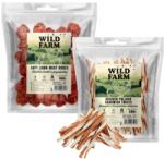 Wild Farm sandviș cu pui și cod 500 g gustare pentru câini + WILD FARM cuburi moi de miel 500 g gustare pentru câini