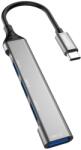 Dudao HUB 4in1 USB-C - 4x USB-A (3 x USB2.0 / USB3.0) 6.3cm fekete (A16T)