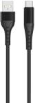 Lemontti Cablu de date Lemontti Bending Aluminum, USB-A la Type-C, Fast Charge, 1.5m, Negru (LEMCBAUATC5N)