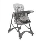 Lorelli Scaun de masa Bellissimo, reglabil multiple pozitii, 4 Roti Pivotante Duble, Prindere in 5 puncte, Separator pentru picioare, cu 2 Tavite detasabile, Cool Grey Scaun de masa bebelusi, inaltator