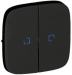 Legrand 755228 Valena Allure 755228 kettős kapcsolóhoz jelzőfényes burkolat fekete (755228)